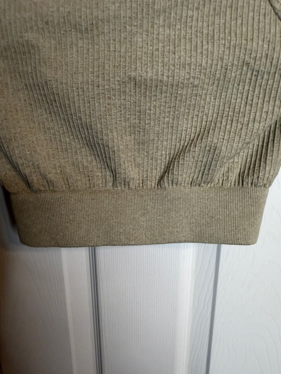 FP Movement by Free People Cropped Ribbed Half-Zip Top - Sage - Picture 6 of 7